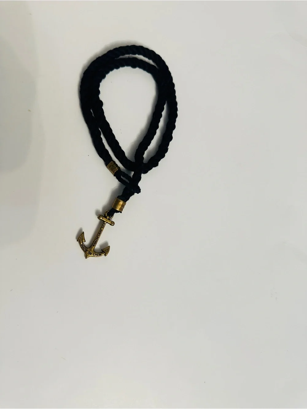 Kiel James Patrick KJP Navy Blue Rope Anchor Wrap Bracelet Unisex Made in USA